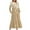 Khaki, variant on Wancir Women's Casual Long Sleeve Round Neck Hem T-Shirt Loose Dress with Pockets
