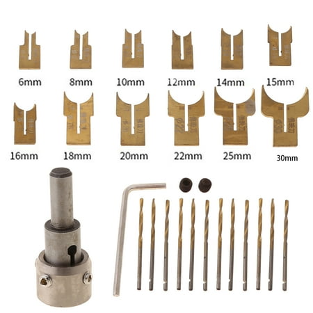 

XINYTEC Wooden Bead Maker Drill Bit Carbide Wood Ball Blade Milling Cutter Set Hardness Beading Router Drills Bits Woodworking