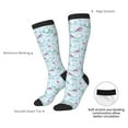 thumbnail image 5 of Picia Women Crew Soft Moisture-wicking Socks Rabbit And Butterfly Pattern Design Cotton Socks, One Size fit All, 5 of 9