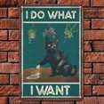 thumbnail image 3 of Placa de Metal Vintage de Hierro Wdftyju Taza de Agua de Gato Rectangular 20x30cm, 3 of 9