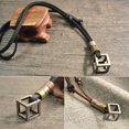 thumbnail image 6 of Ruanlalo Men's Women's Punk Retro Style Leather Rope Hollow Cube Pendant Choker Necklace Coffee, 6 of 6