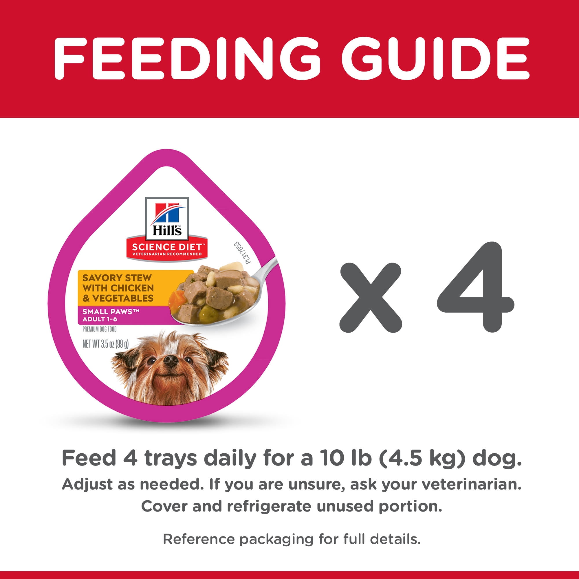 Hill's Science Diet Adult Small Paws Canned Dog Food, Savory Stew Chicken & Vegetables, 3.5 oz, 12 Pack wet dog food