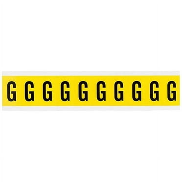 Brady Letter Label,G,No. Cards 1,Vinyl 3430-G