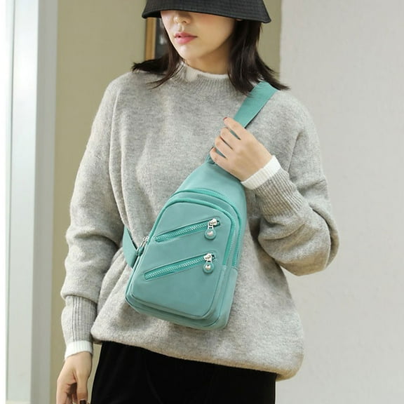 Sling Bag For Women & Men Crossbody Backpack With Headphone Hole Chest Bag Daypack Crossbody For Travel Sport Hiking