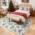 thumbnail image 4 of Moynesa 5'x7' Christmas Area Rug for Living Room, Xmas Tree Modern Rug Kitchen Rug Washable Rug Non Slip Moroccan Carpet Holiday Decor Geometric Soft Accent Rug for Bedroom Dining Room, Beige, 4 of 12
