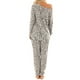 thumbnail image 1 of Gibobby Sudaderas de Forro Polar y Pantalones Conjuntos Estampado de Ocio Mujer 2 piezas Chándal Usar pantalones Traje de salón Usar Trajes y conjuntos de muj(Gris,CH), 1 of 5