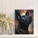 thumbnail image 2 of Qisvanset 12x16 Inch Black Cat Canvas Print Wall Art, 2 of 5