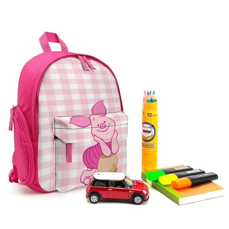 cartoon mini backpacks Piglet Mini Backpacks Cute Cartoon Casual Small Bookbag Fashion Laptop Bag  Daypack for Travel Hiking School