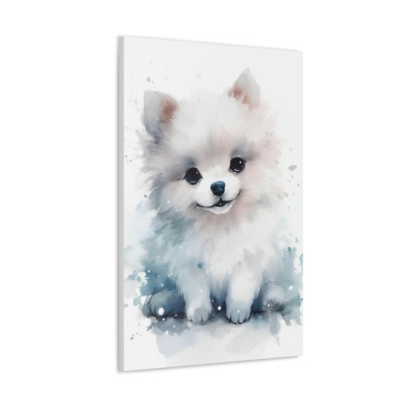 Watercolor Pomeranian Painting 14 - Nursery Collection - Bedtime Stories