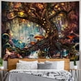thumbnail image 3 of Tapiz para colgar en la pared, árbol de la vida de fantasía, bosque mágico, 150 x 130 cm, 3 of 3