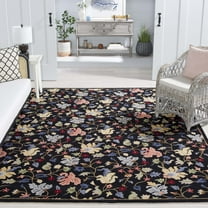 Safavieh Chelsea Daria Floral Area Rug, Black/Red, 8' x 10'