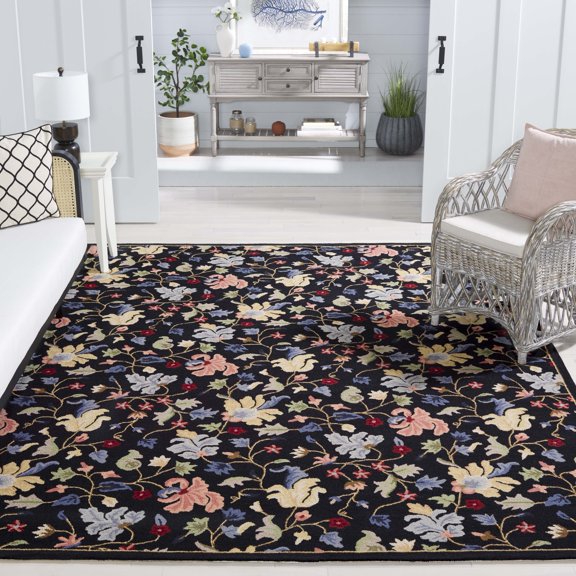 Safavieh Chelsea Daria Floral Area Rug, Black/Red, 8' x 10'
