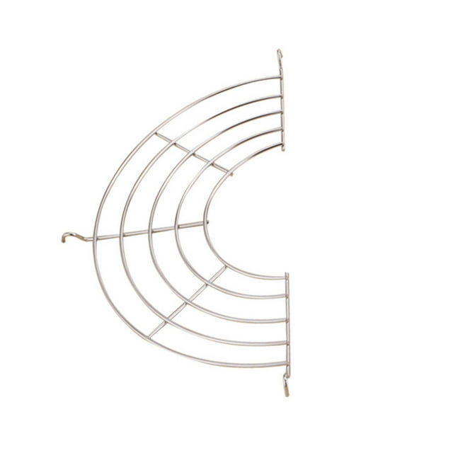 Stainless Steel Semi-circular Oil Draining Rack Compatible With Steaming Vegetable Racks 14 cm x 27.5 cm And 16 cm x 33.5 cm