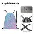 thumbnail image 3 of Yiaed Fantasy Gradient Print Drawstring Bags Drawstring Backpack Bulk String Back Pack Gym Sport Bag-Small, 3 of 5