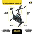 thumbnail image 4 of Bicicleta Fija Disco 6Kg Spinning Estática Ajustable Profesional S310 Negro Azul Endeavor, 4 of 8