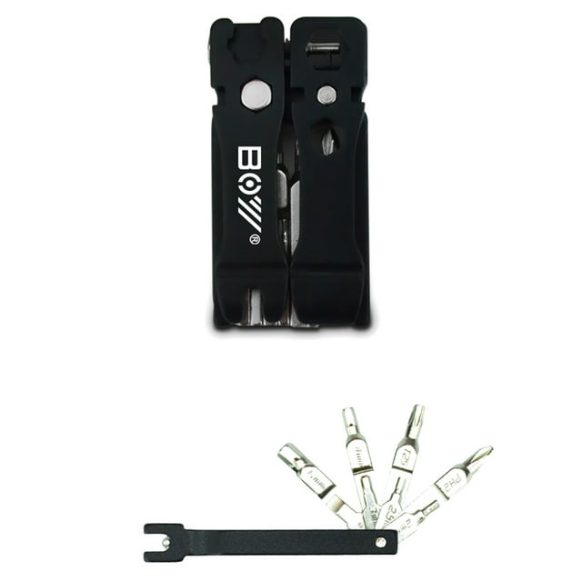 19 In 1 Bike Repair Tools Kit Keychain Removal Tools Screwdrivers Tyre Lever Wrench Bicycle Folding Multi-tool Workhe