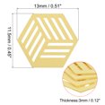 thumbnail image 2 of Uxcell Felt Coasters, Hexagon Mat Pad Coaster for Drink Cup Pot Bowl Vase, Light Yellow 4 Pack, 2 of 5