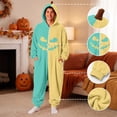 thumbnail image 2 of Basysin Halloween Pajamas Split Color Hooded Onesie Pajamas Soft Unisex Long Sleeve Jumpsuit Comfortable Cosplay Costume For Men And Women Halloween Costume Sleepwear, 2 of 8