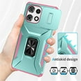 thumbnail image 6 of For Motorola Moto G Power 2025 Slim Fit Shockproof Hybrid with Slide Camera Cover & Rotated Ring Kickstand, [Military-Grade] Phone Case For Motorola Moto G Power 2025 6.8",Grey Green, 6 of 8