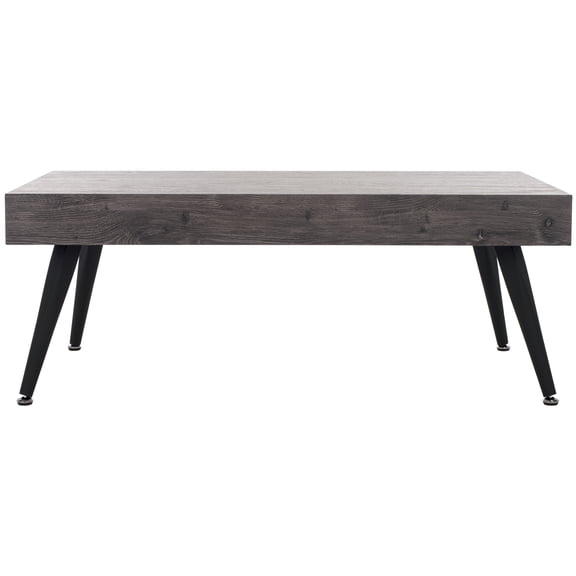 SAFAVIEH Cedric Modern Wood Coffee Table, Black Oak/Black