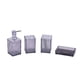 thumbnail image 2 of Juego de accesorios de baño moderno de 4 piezas | Dispensador de jabón, portacepillos, vaso y jabonera | Bandeja organizadora de plástico para encimeras, hoteles y hogar, 2 of 6