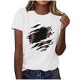thumbnail image 2 of Lilgiuy Game Day Baseball Shirt for Women Cute Mom Softball Tee Tops Trendy Gameday Baseball Casual Short Sleeve Shirts for Game Day(White,L), 2 of 4