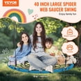 thumbnail image 2 of Spider Web Saucer Swing 40 Inch Round Swing for Kids and Adults Outdoor, High-Strength Braided Rope Base, Adjustable Hanging Straps, Supports Up to 750 lbs, Easy Installation for Backyard or Park Fun, 2 of 7