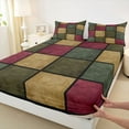 thumbnail image 3 of Castle Fairy Geometric Plaid Twin Sheet Sets 3pcs for Boys Girls,Vintage Aesthetic Twin Fitted Sheet Microfiber,Abstract Retro Grid Breathable Flat Sheet,Microfiber Bedroom Decor, 3 of 7