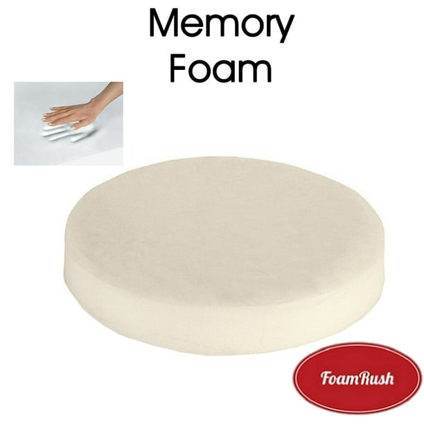 FoamRush 3" Thick x 12" Diameter Memory Upholstery Foam (Bar Stools