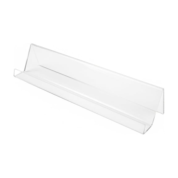 Clear Multipurpose Desktop Organizer Display Stand With Stainless Steel Base