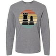 thumbnail image 3 of Inktastic Chess Player Retro Sunset Long Sleeve T-Shirt, 3 of 5