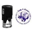 thumbnail image 1 of Printtoo Custom Round Bulldog Illustration Return Address Rubber Stamp Personalized Self Inking Gift Idea-Violet, 1 of 4