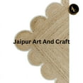 thumbnail image 7 of Jaipur Art And Craft Scalloped Beige White Border Rectangle Handmade Jute Area Rug (2x3 Sq ft), 7 of 7