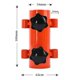 thumbnail image 4 of 2-Piece Set of Awning Pole Fixed Tube Windproof Adjustable Outdoor Camping Tent Support Pole Accessories-Orange Color, 4 of 5