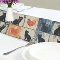 thumbnail image 4 of Yayeee Table Runner 70 inches Long Home Kitchen Dinning Party Decoration, Cats and Hearts, 4 of 7