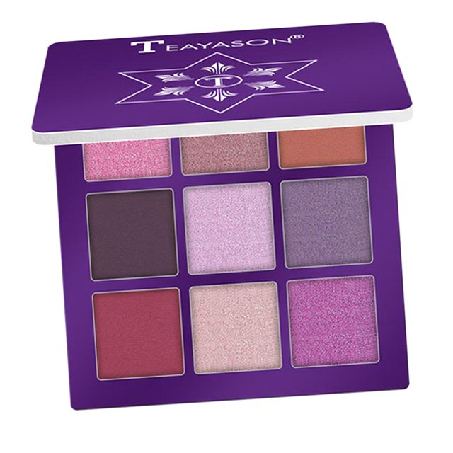 1 pieza de maquillaje de de ojos, mate brillante 9 colores-desnudos profesionales altamente pigmentados de ojos cosmética ahumada Violeta Colco Paleta de sombras de ojos
