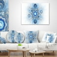 thumbnail image 3 of Designart Cabalistic Blue Star Flower - Abstract Throw Pillow - 16x16, 3 of 4