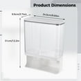 thumbnail image 4 of Wall-Mounted Laundry Detergent Dispenser, Dry Food Storage Container with 2 Measuring Cups, Large Capacity Organization Box for Rice Beans Solid Grains Scent Beads, 4 of 5