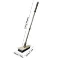 thumbnail image 3 of Floor Brush Triangular Pool Cleaning Brush Khaki Detachable Rotatable Extendable Handle Removable Floor Brush for Tiles Glass Grout Hard to Reach Corners(1Pc) by JASKFLY, 3 of 7