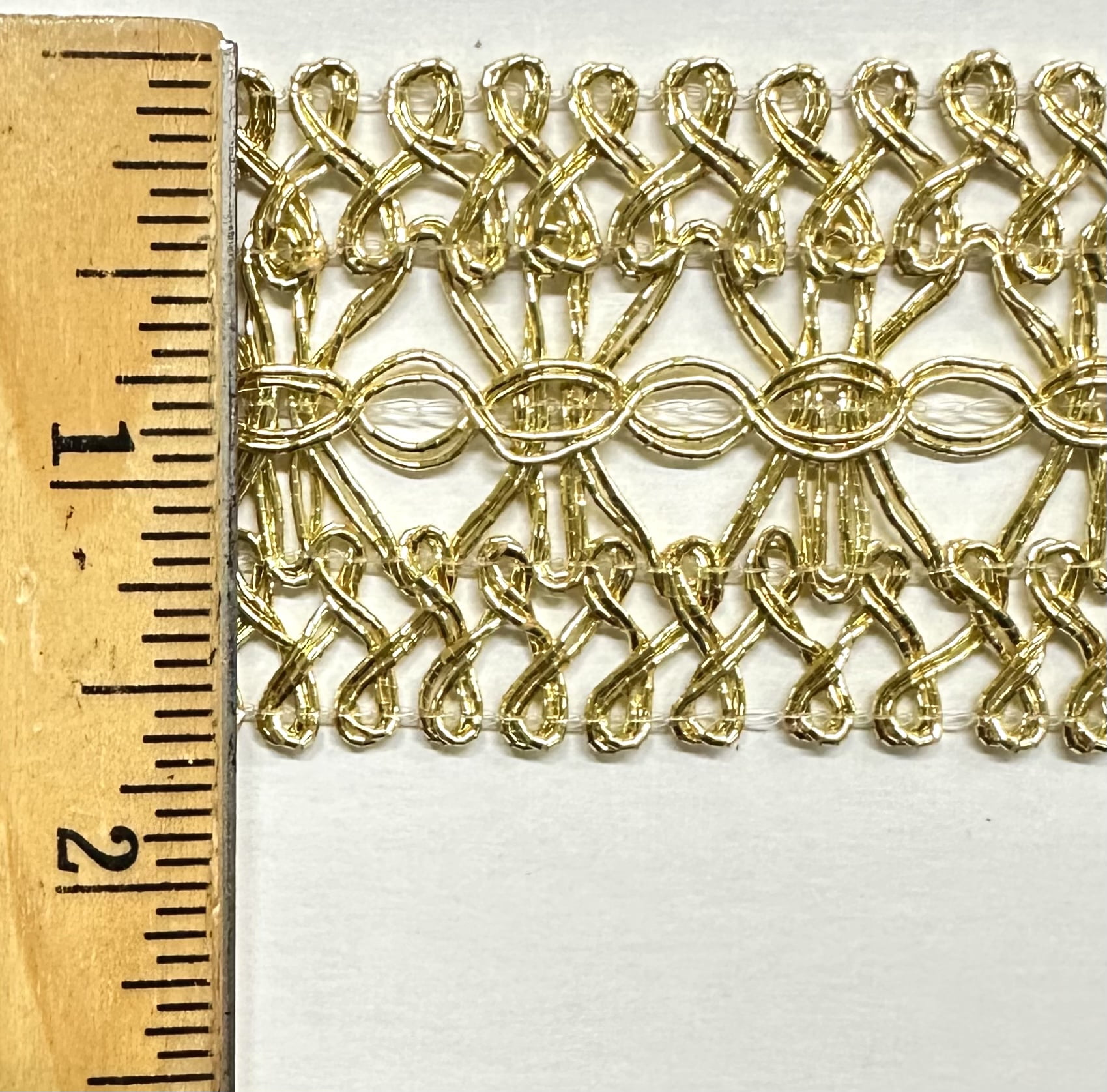 1.5" Metallic Braid Gimp Trimming - 8 Yards! - Color: Gold