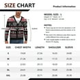thumbnail image 4 of Iceglad Mens Ugly Christmas Cardigan Sweater Santa Reindeer Snowflake Pattern V-Neck Long Sleeve Knitwear, 4 of 8