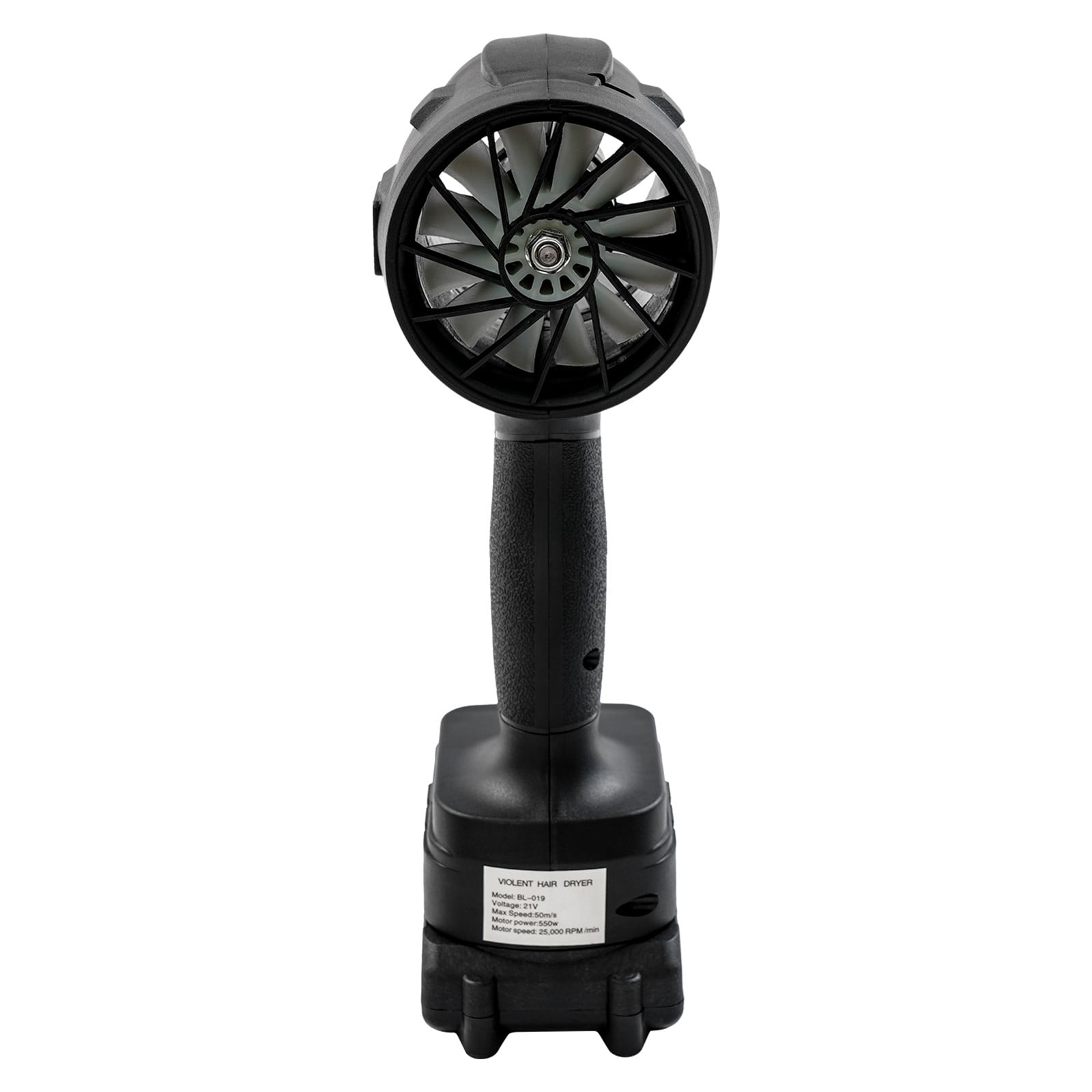 TFCFL 550W Black Leaf Blower Adjustable Compact Leaf Blower with Batteries and Charger PP Handheld Cordless Leaf Blower