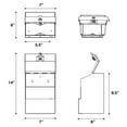 thumbnail image 4 of Mail Boss Comment Boss 8100 Locking Steel Suggestion Box - Key Drop Box - Collection Box - Donation Box - Ballot Box - with 25 Suggestion Cards (Black), 4 of 9