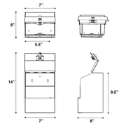 Mail Boss Comment Boss 8100 Locking Steel Suggestion Box - Key Drop Box - Collection Box - Donation Box - Ballot Box - with 25 Suggestion Cards (Black)