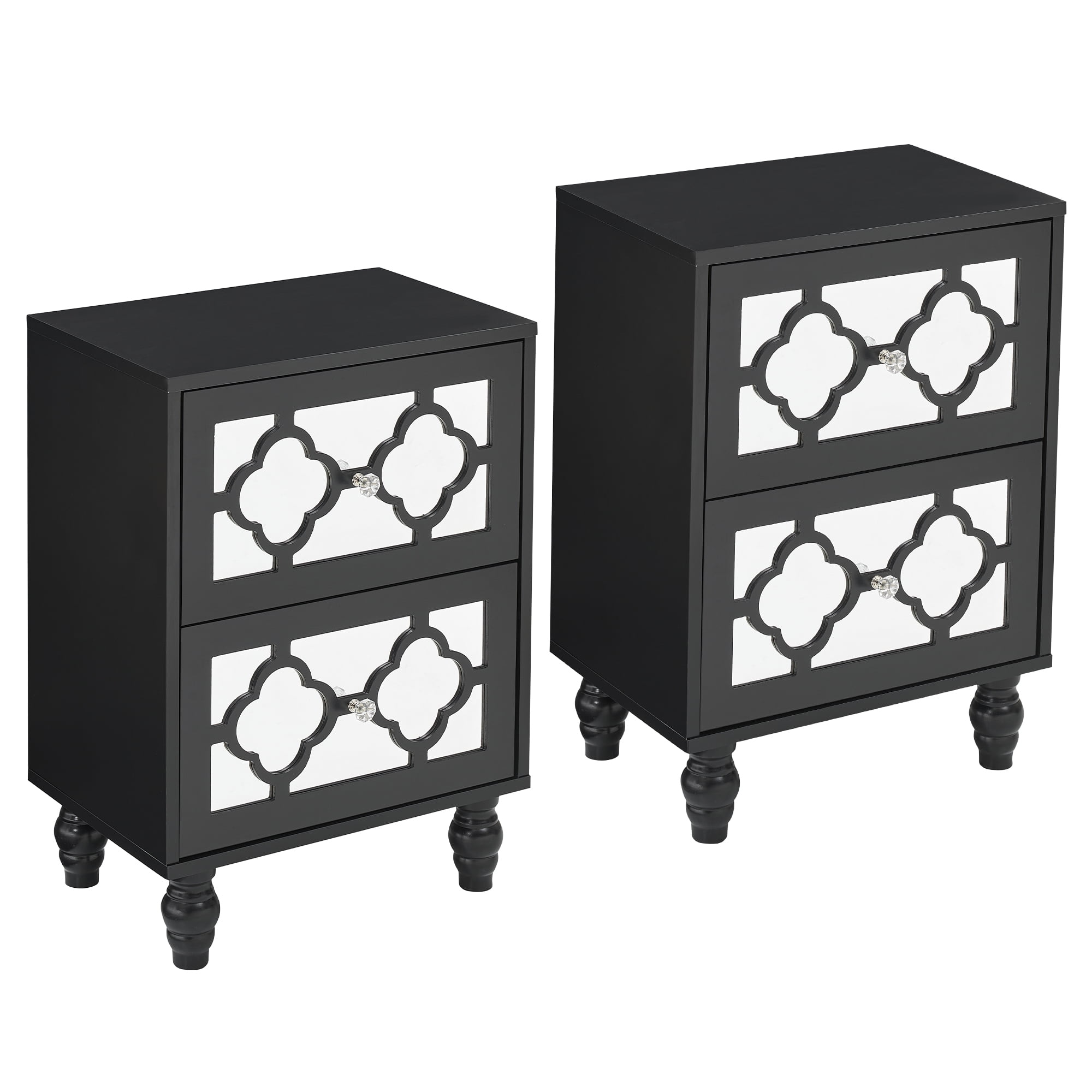 WhizMax Set of 2 Nightstands, Bedside Table End Table with 2 Storage