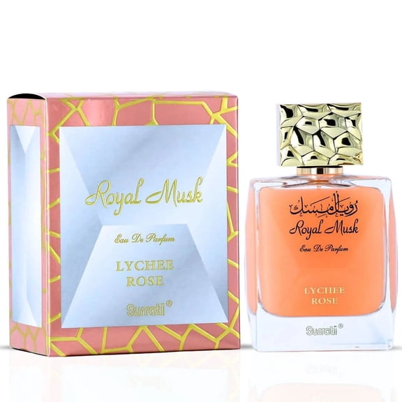 Royal Musk Lychee Rose EDP 100ML (3.4 OZ) by SURRATI, Exotic Fragrances for Men Women.