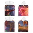 thumbnail image 2 of Fotbe Lantern Giraffes Magical Forest Porta Pañuelos Decorativo de Cuero, Caja Cuadrada Moderna para Pañuelos Faciales, Organizador y Dispensador 5x5x5'', 2 of 7
