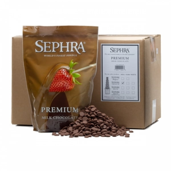 Sephra All Natural & Kosher Premium Milk Fondue Chocolate 20lb (34.9%) by