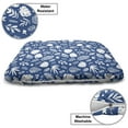thumbnail image 3 of Botanical Pet Bed, Floral Forest Leaves Ferns Flowers Monstera Foliage Plants Gardening, Resistant Pad for Dogs and Cats Cushion with Removable Cover, 24" x 39", Cobalt Blue and White, by Ambesonne, 3 of 4