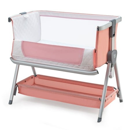 UPC: 7335697202554 | Baby Bassinet Bed Side Crib Adjustable Infant Sleeper Bassinet Pink
